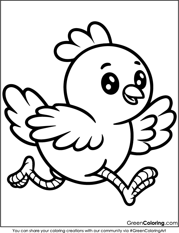 Free Printable Chicken Coloring Pages PDF