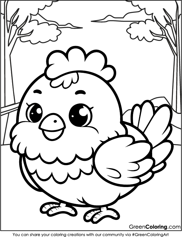 Free Printable Chicken Coloring Pages PDF