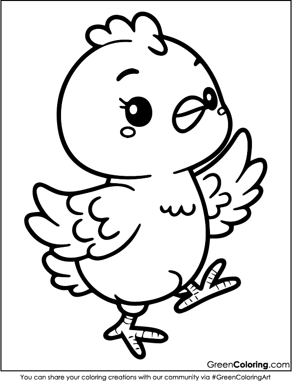 Download Free Printable Chicken Coloring Pages PDF