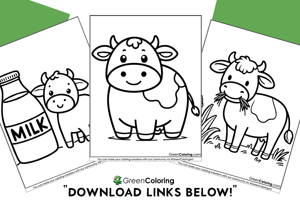 Free Cow Coloring Page