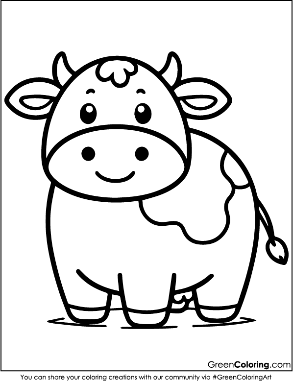 Free Cow Coloring Sheets PDF