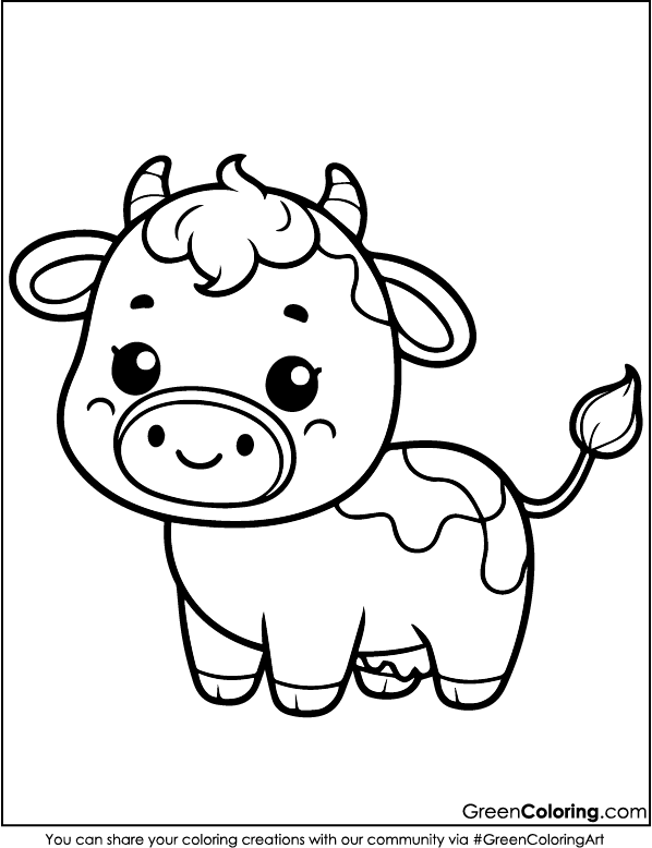 Cow Coloring Pages