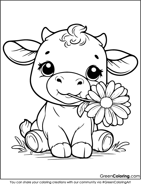 Cow Coloring Pages