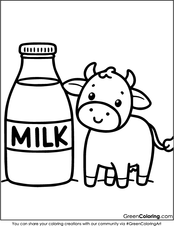 Free Cow Coloring Pages PDF