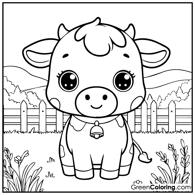 10 Cow Coloring Pages (Download Free Printable PDF)