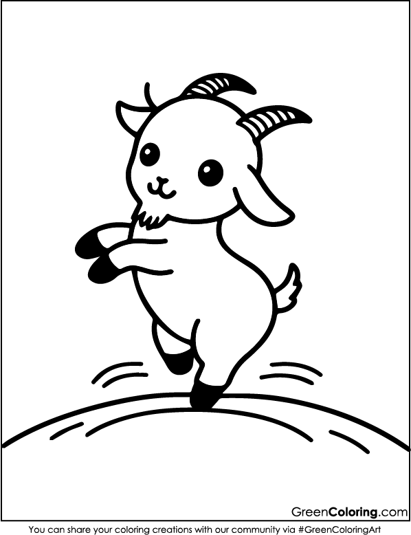 Free Printable Goat Coloring Pages PDF