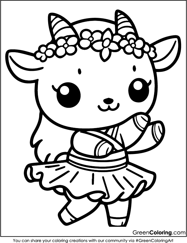 Goat Coloring Pages PDF