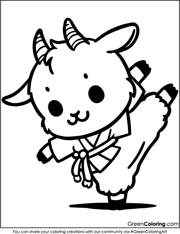 Free Printable Goat Coloring Sheets PDF