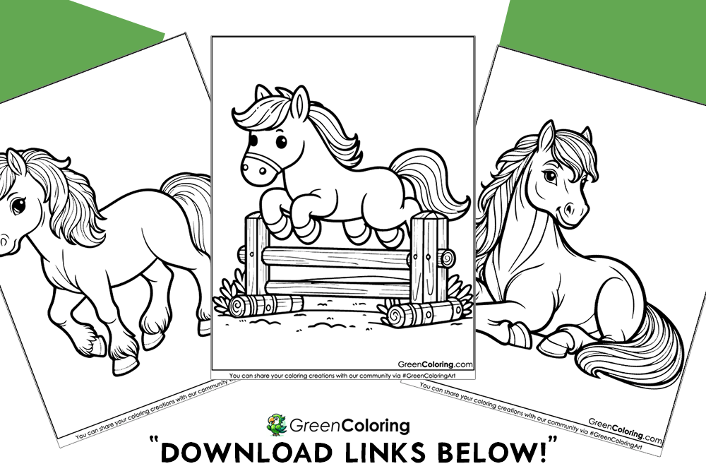 Horse Coloring Sheets PDF