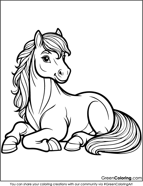 Free Printable Horse Coloring Pages PDF