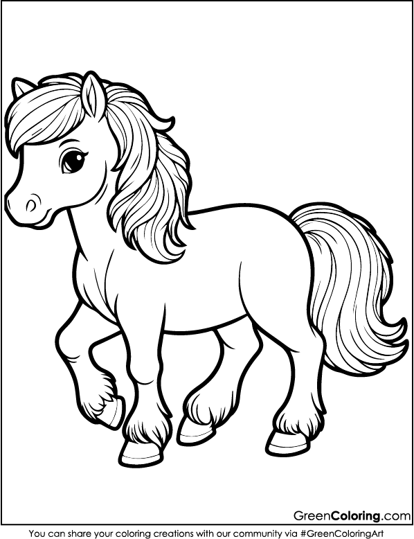 Free Printable Horse Coloring Pages PDF