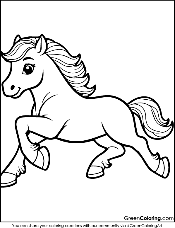 Printable Horse Coloring Sheets PDF