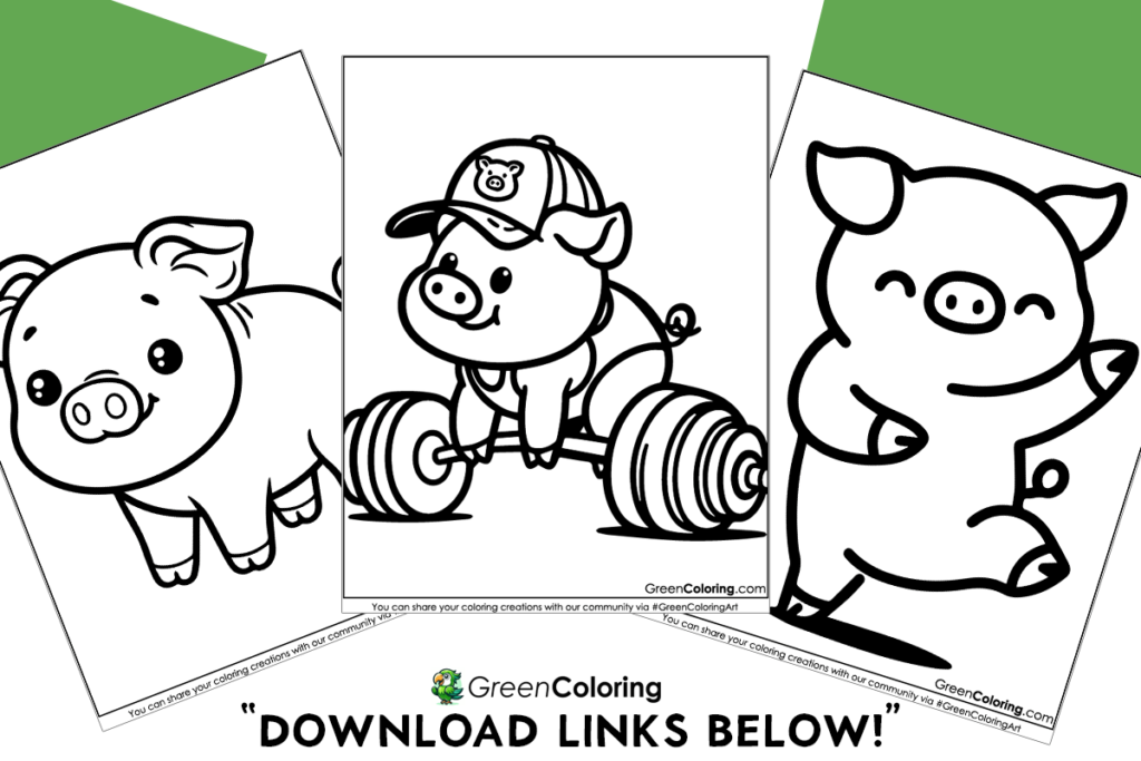 Free Pig Coloring Pages for Kids and Toddlers