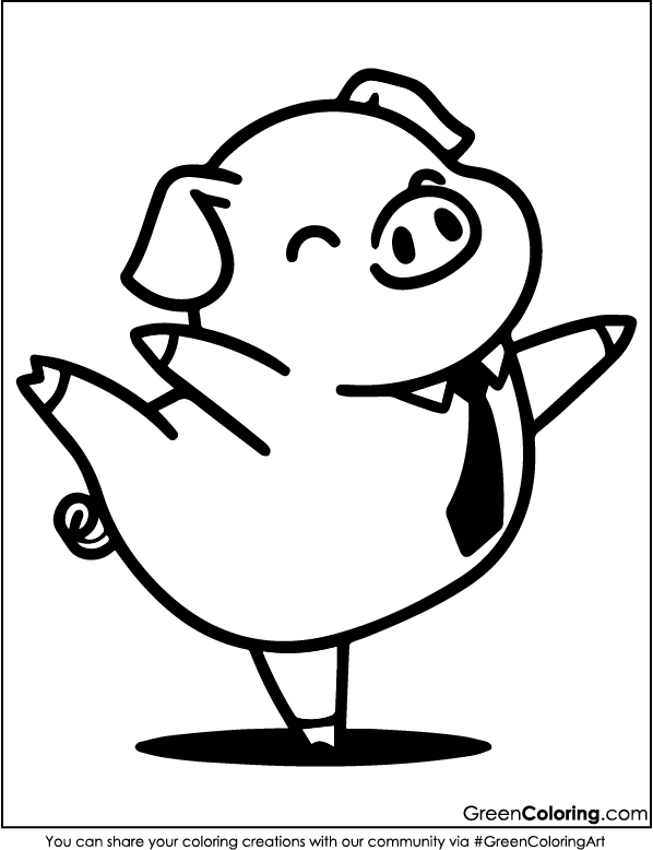 Pig Coloring Pages PDF