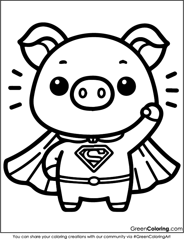 Free Printable Pig Coloring Pages PDF