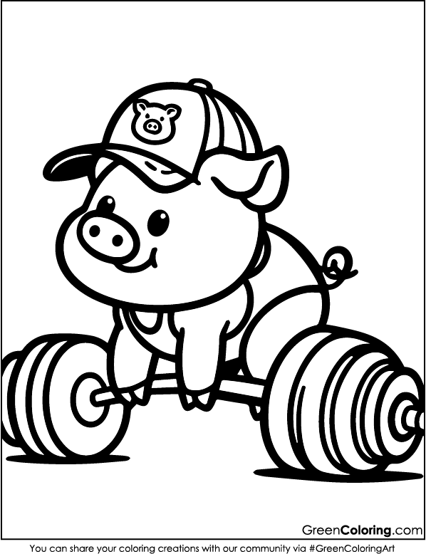 Printable Pig Coloring Pages PDF