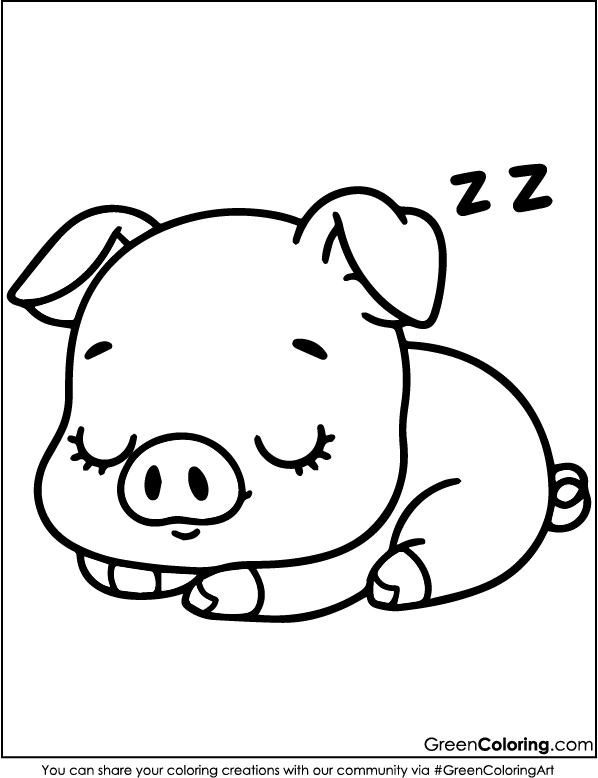 Free Printable Pig Coloring Pages PDF