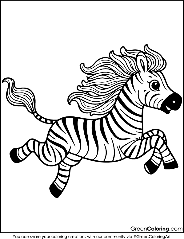 Zebra Coloring Page