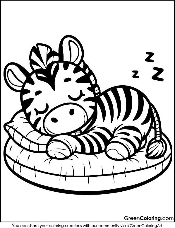 Free Printable Zebra Coloring Pages PDF