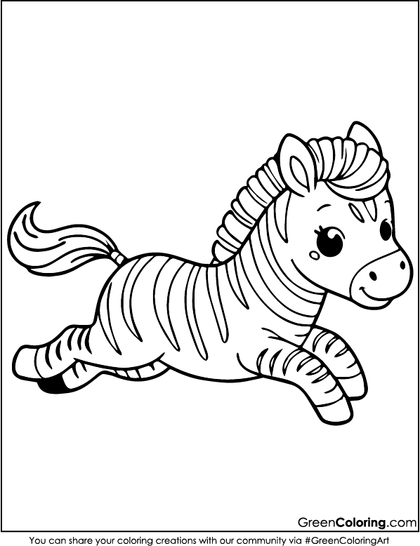 Free Printable Zebra Coloring Sheets PDF