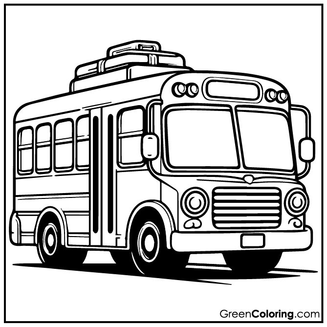 10 Bus Coloring Pages (Download Free Printable PDF)