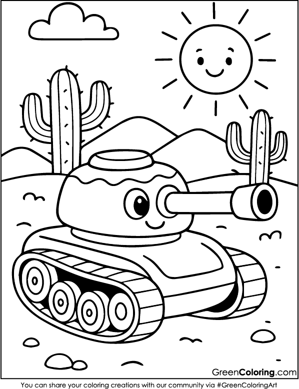 Download free printable tank coloring sheets pdf