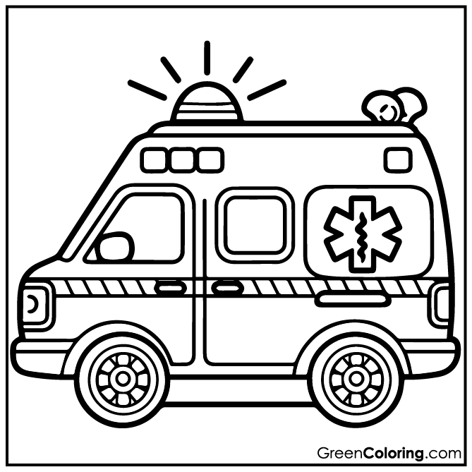 10 Ambulance Coloring Pages (Download Free Printable PDF)