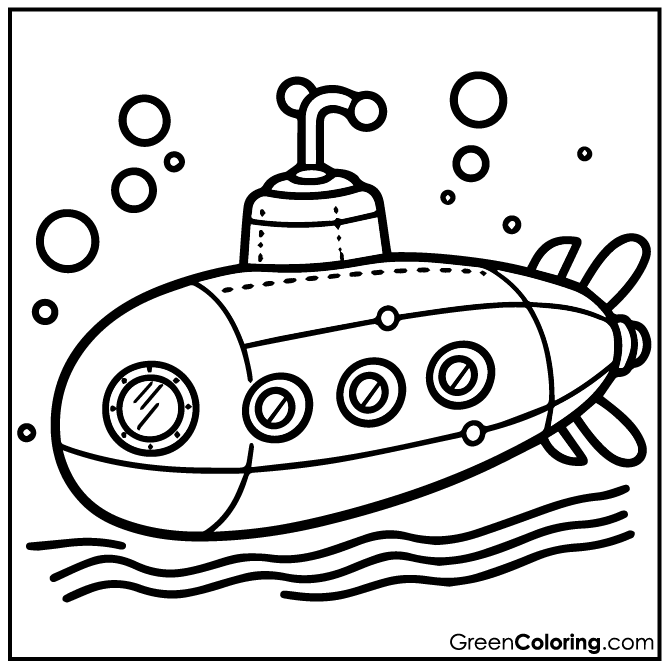 10 Submarine Coloring Pages (Download Free Printable PDF)