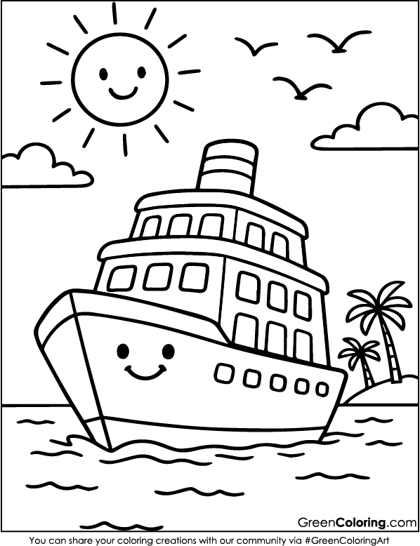 Ship Coloring Pages