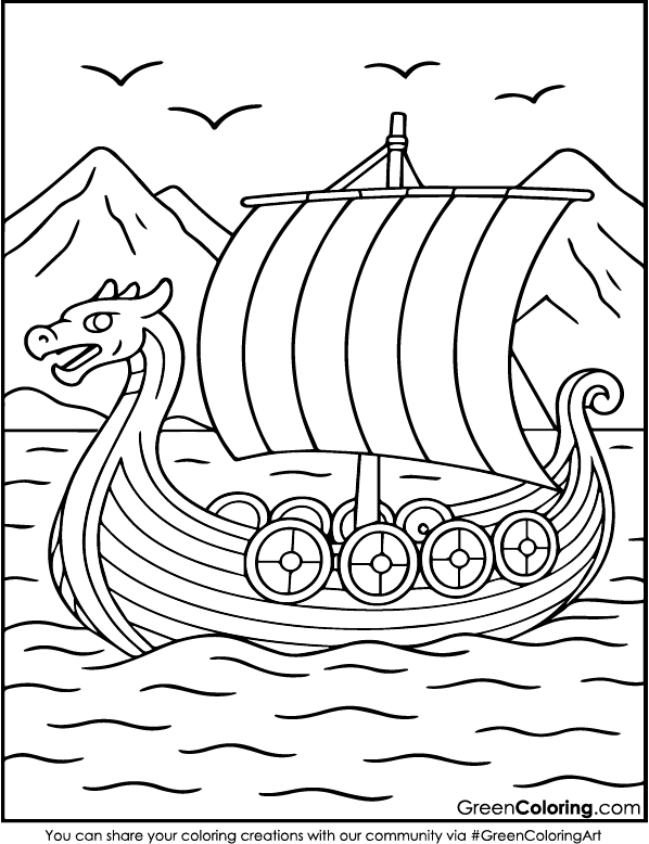 Ship Coloring Pages PDF