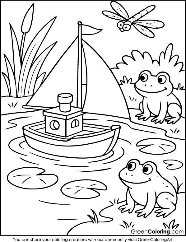 Printable Ship Coloring Pages PDF