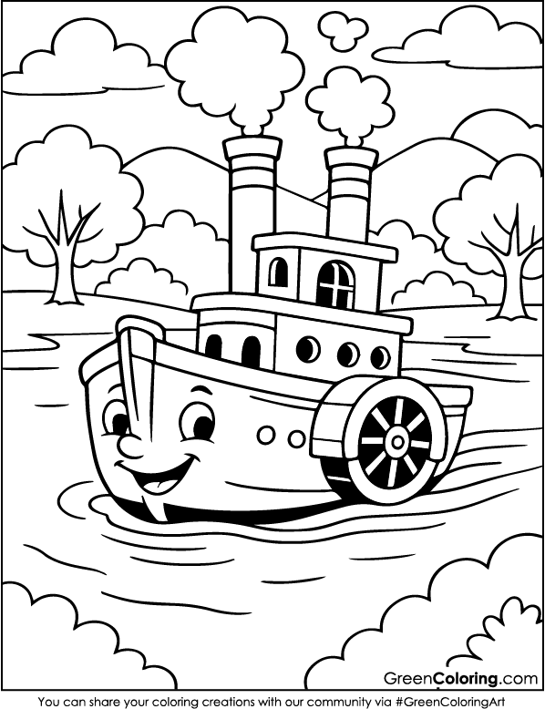 Free Printable Ship Coloring Pages PDF