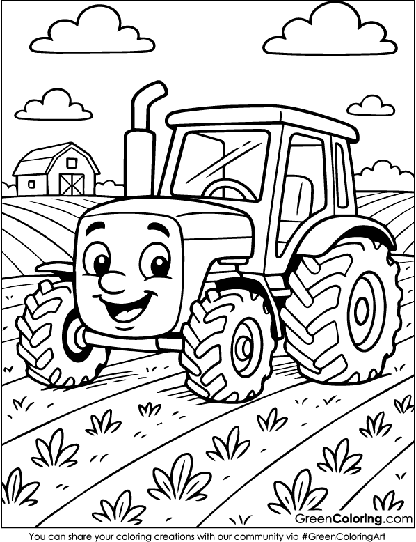 Printable Tractor Coloring Pages PDF