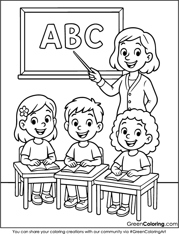 Back to School Coloring Pages PDF