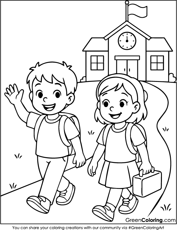 Free Back to School Coloring Pages for Kids