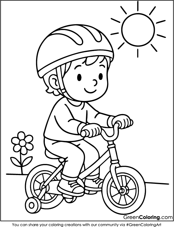Bicycle Coloring Pages