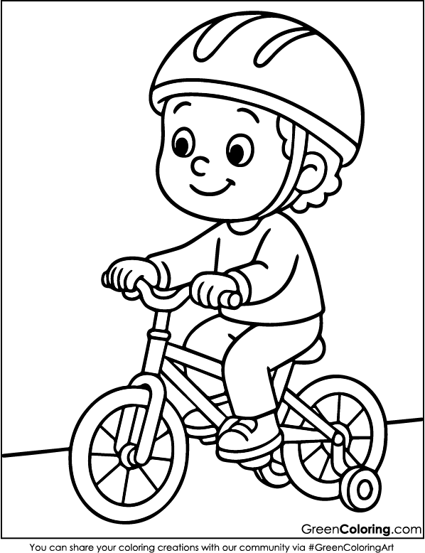 Bicycle Coloring Pages PDF