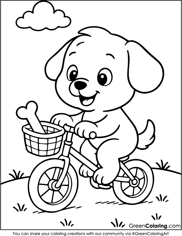 Bicycle Coloring Pages PDF