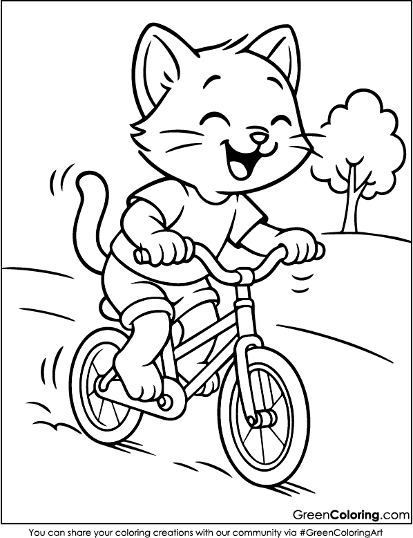 Free Printable Bicycle Coloring Pages PDF