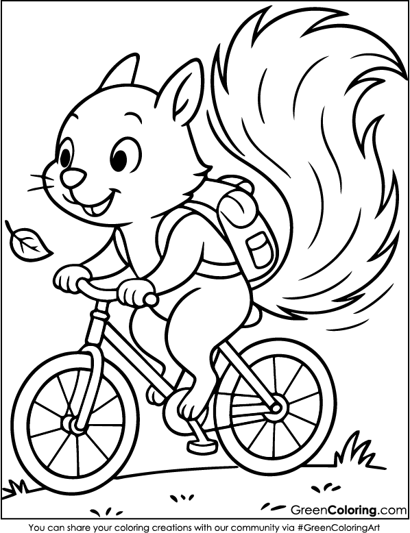 Download Free Bicycle Coloring Sheets PDF