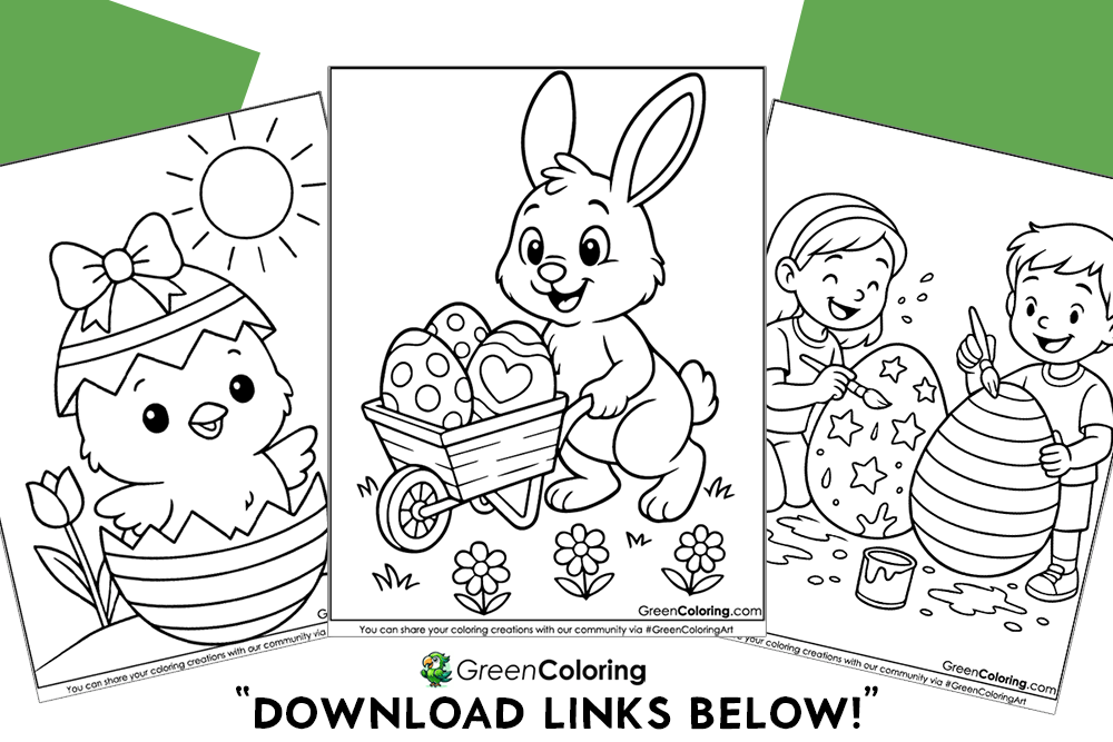 Cute Easter Coloring Pages for Kids and Toddlers