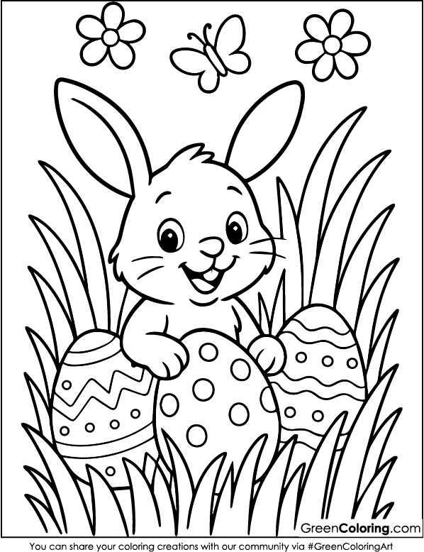 Free Printable Easter Coloring Page PDF