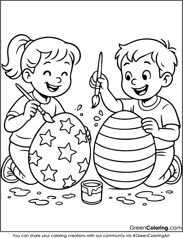 Download Free Printable Easter Coloring Page PDF