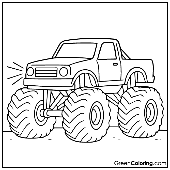 12 Monster Truck Coloring Pages (Download Free Printable PDF)