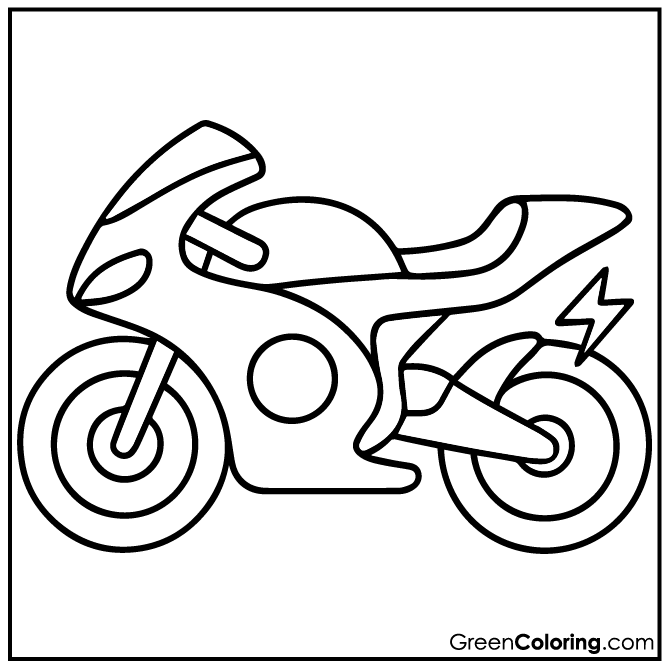 12 Motorcycle Coloring Pages (Download Free Printable PDF)