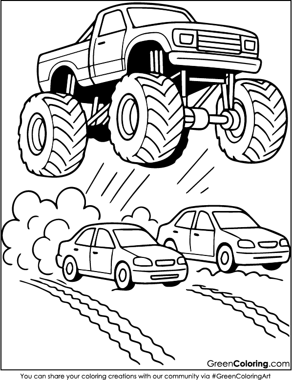 Monster Truck Coloring Page