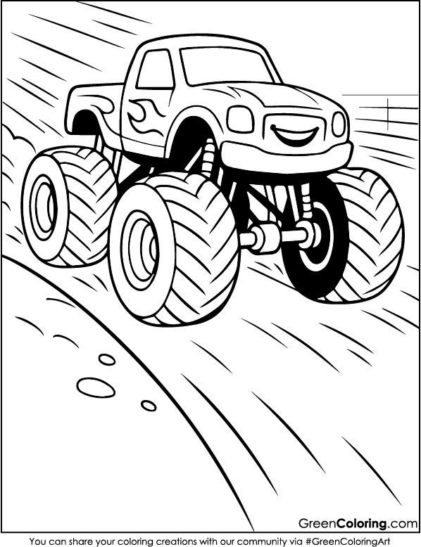 Monster Truck Coloring Sheets