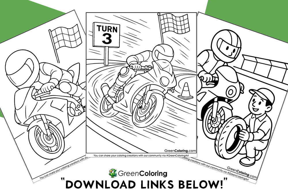 Free Motorcycle Coloring Pages