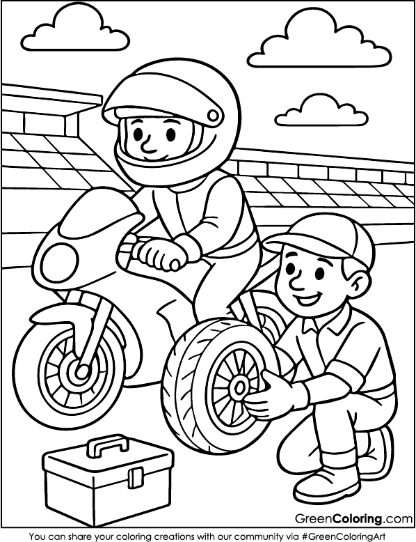 Motorcycle Coloring Pages