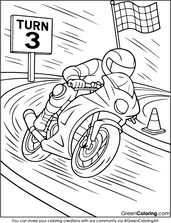 Motorcycle Coloring Pages